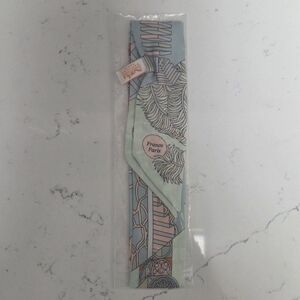 Elegant Green and Orange Floral Scarf